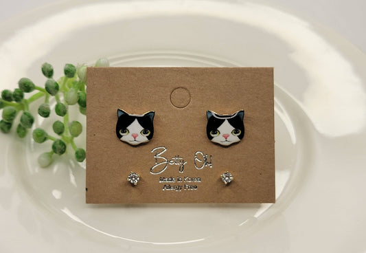 Cat + Stud Earring Set