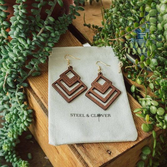 Emerson Geometric Wooden Earrings