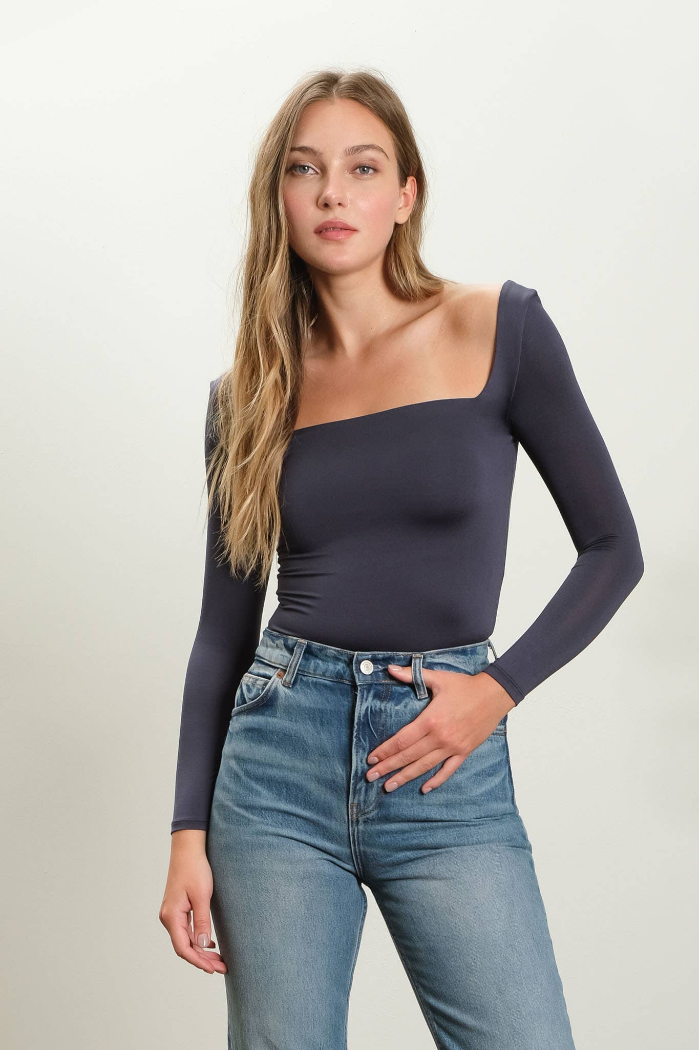 Vienna Square Neck Long Sleeve Top - Multiple Colors