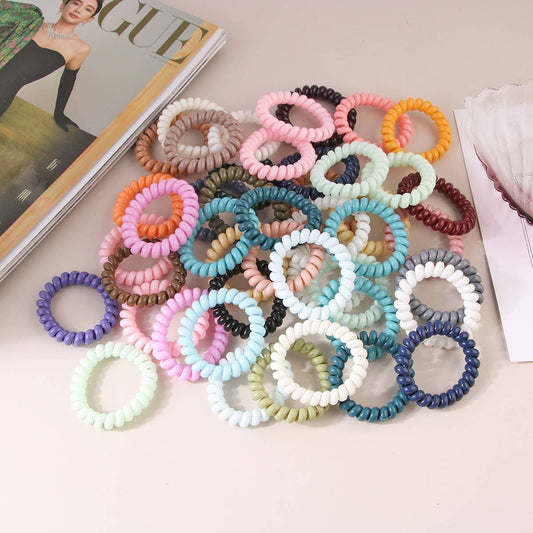 Frosted Phone Cord Hair Ties - Multiple Colors