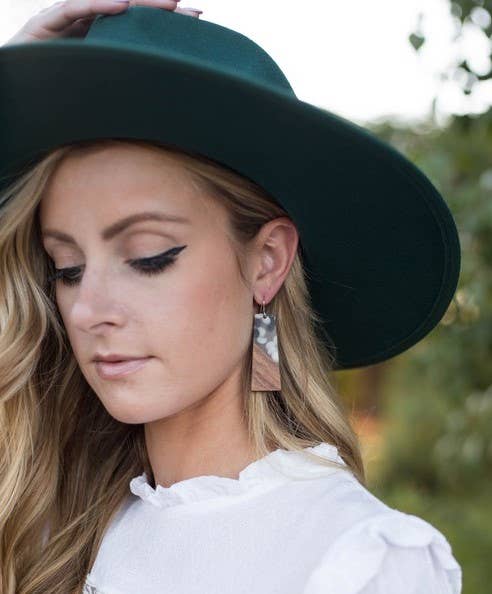 Spotted Wood Earrings