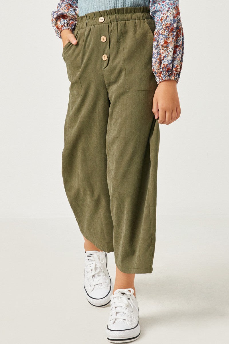 Girl's Brushed Wide Leg Pant