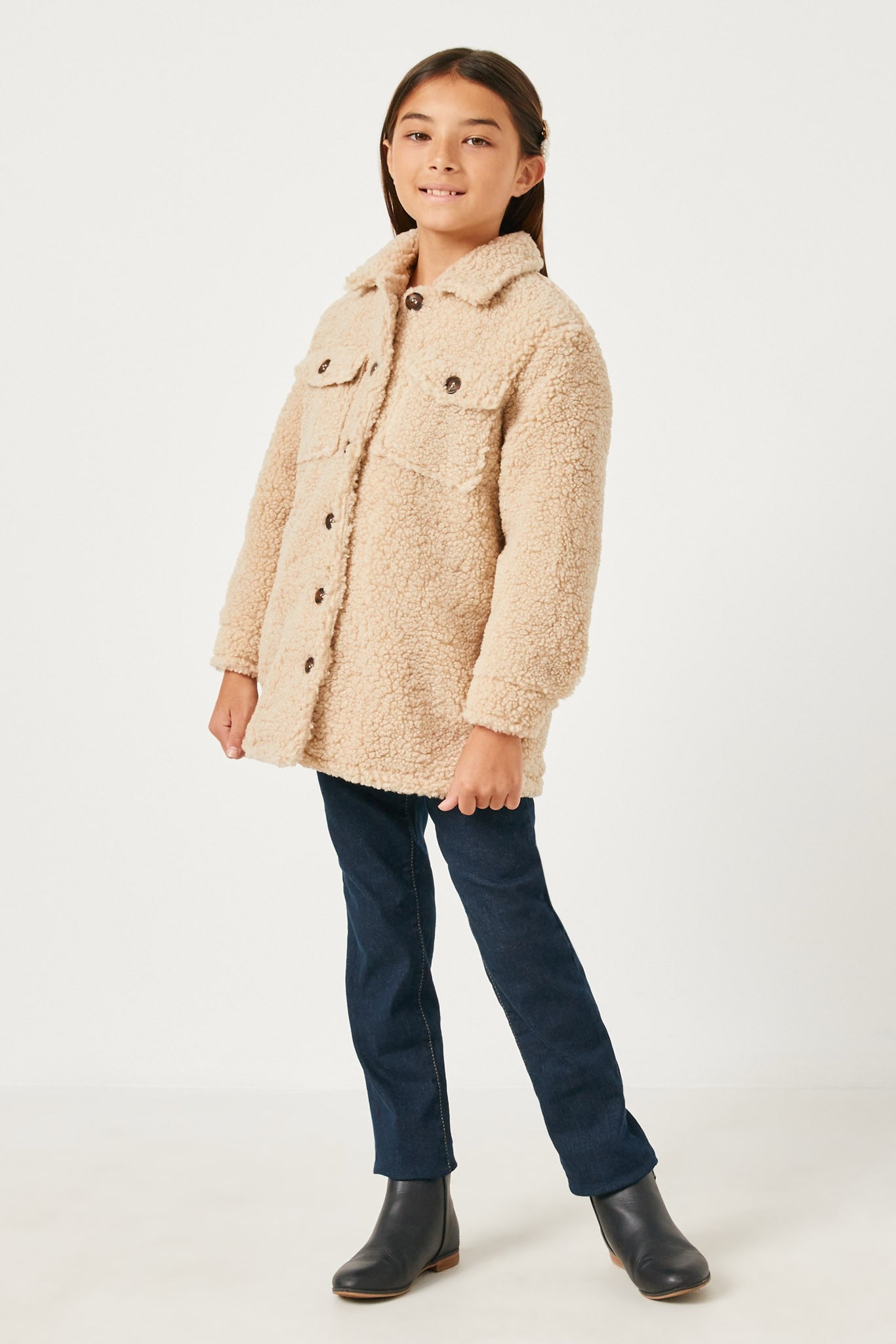 Girl's Collared Sherpa Jacket – Ever Rhode
