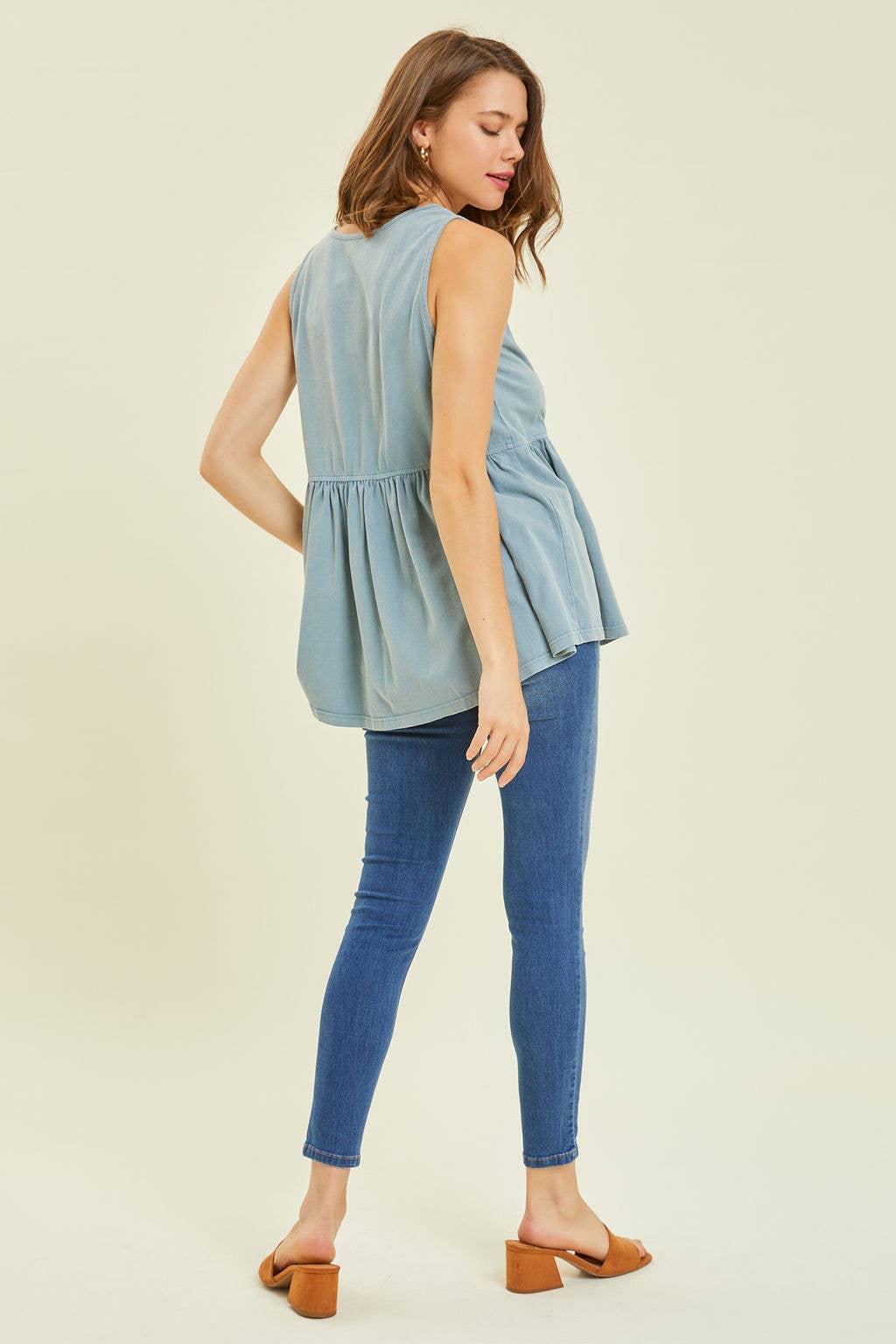 Curvy Washed Knit Tank - Multiple Colors