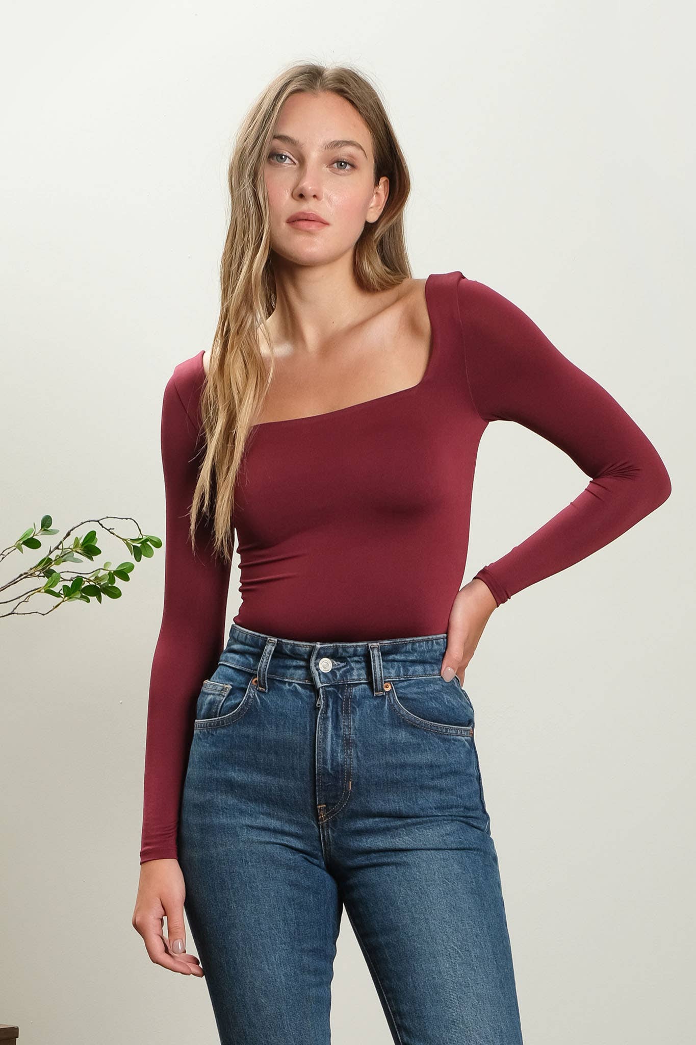 Vienna Square Neck Long Sleeve Top - Multiple Colors