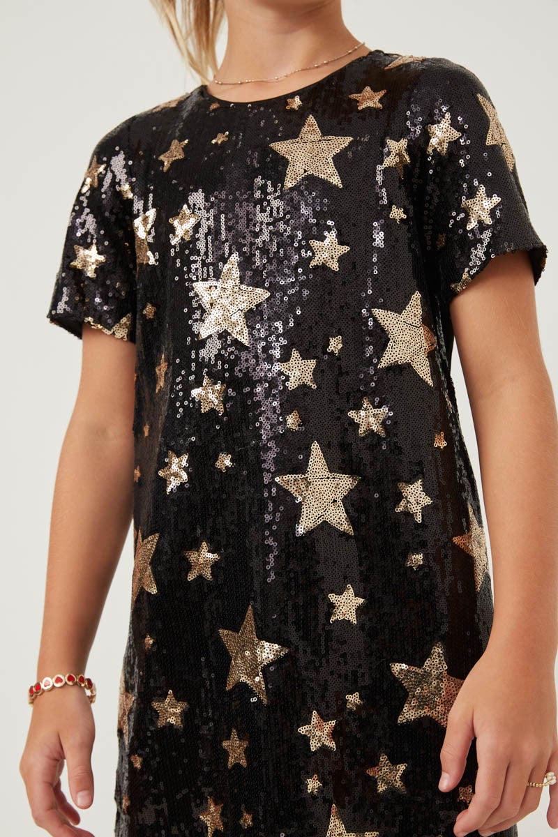 Girl's Sequin Star Dress