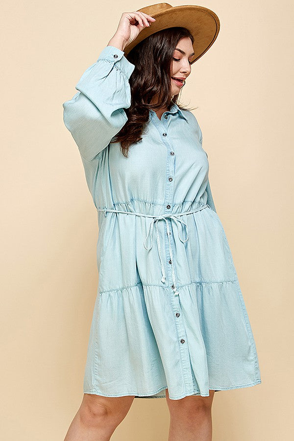 Plus Size Jackie Tencel Button Down Dress