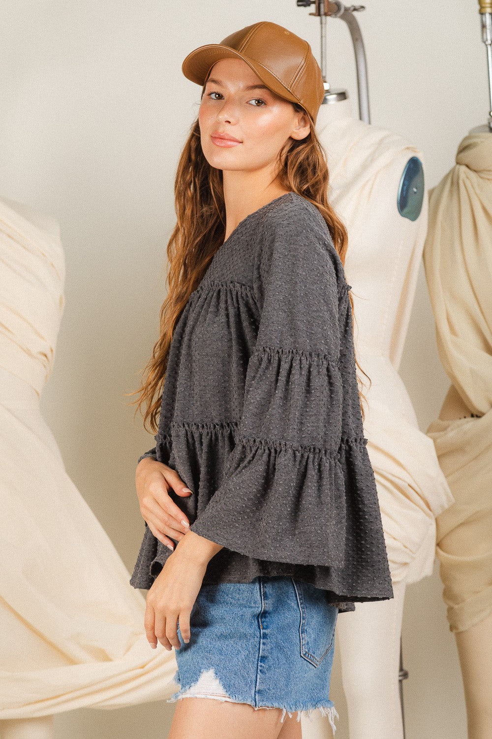 Tiered Woven Top - Multiple Colors