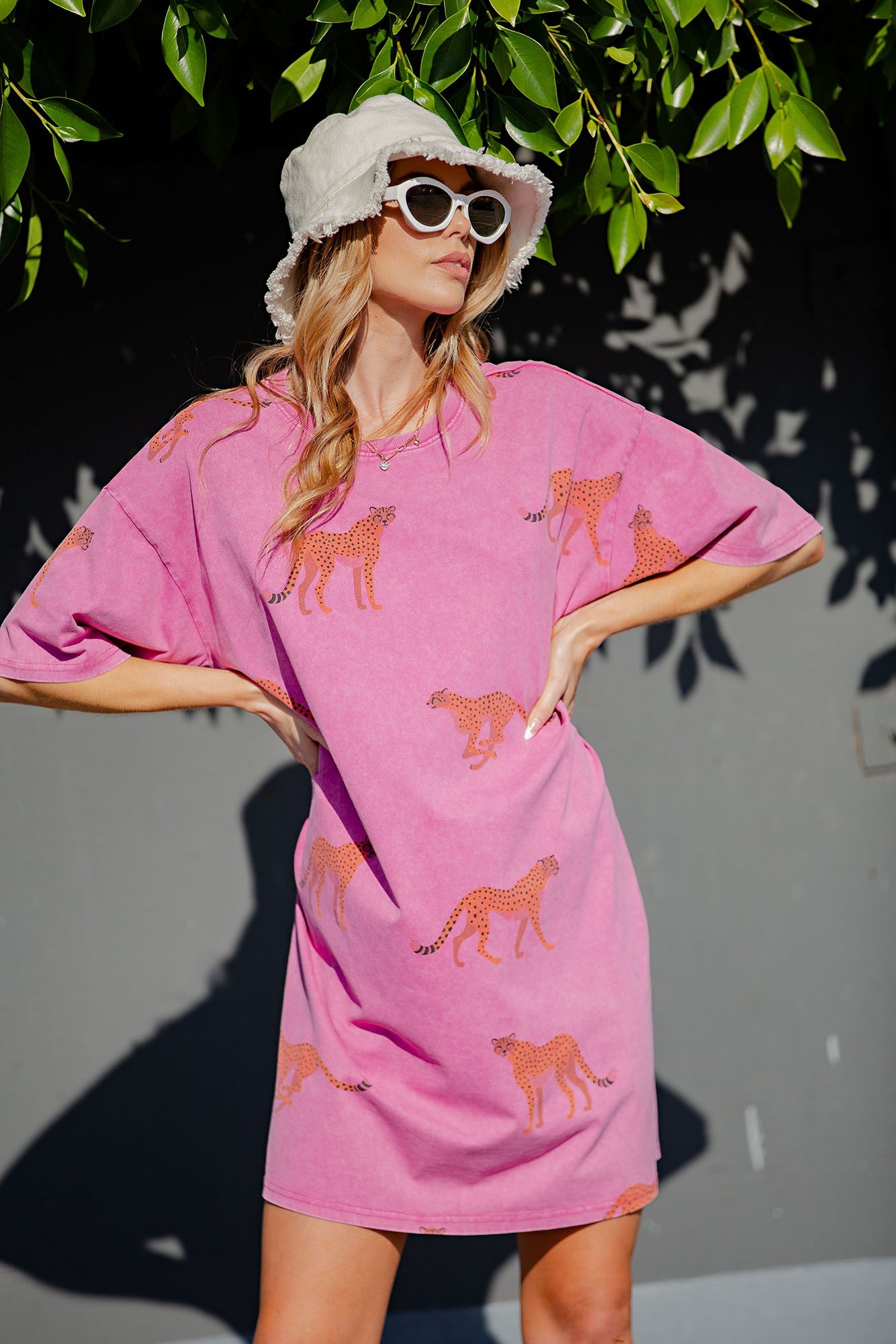 100% Cotton Cheetah Print Shirt Dress - Multiple Colors – Ever Rhode