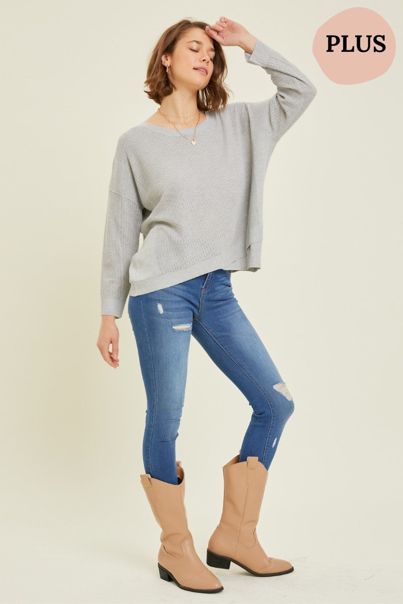 Plus Size Soft Oversized Sweater- Multiple Colors