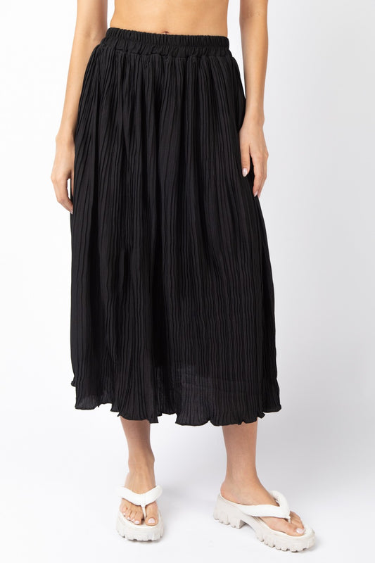 Plus Size High Waist Midi Skirt