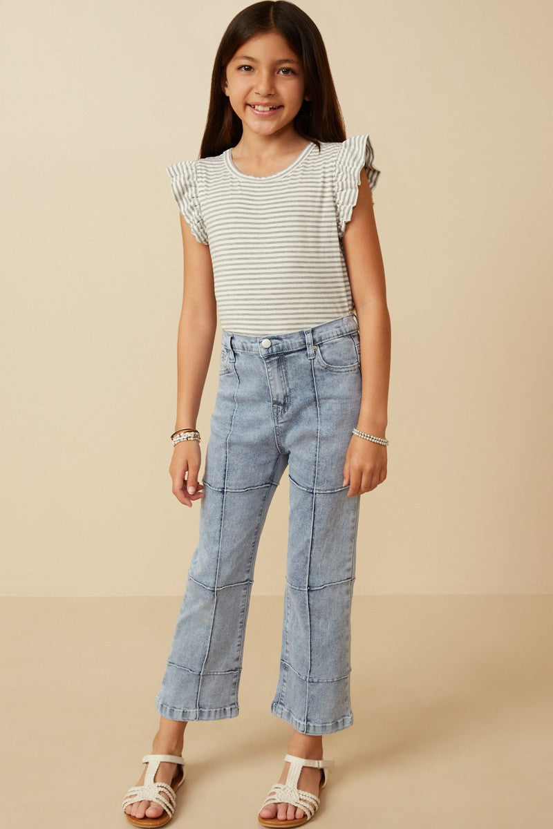 Girl's Paneled Jeans