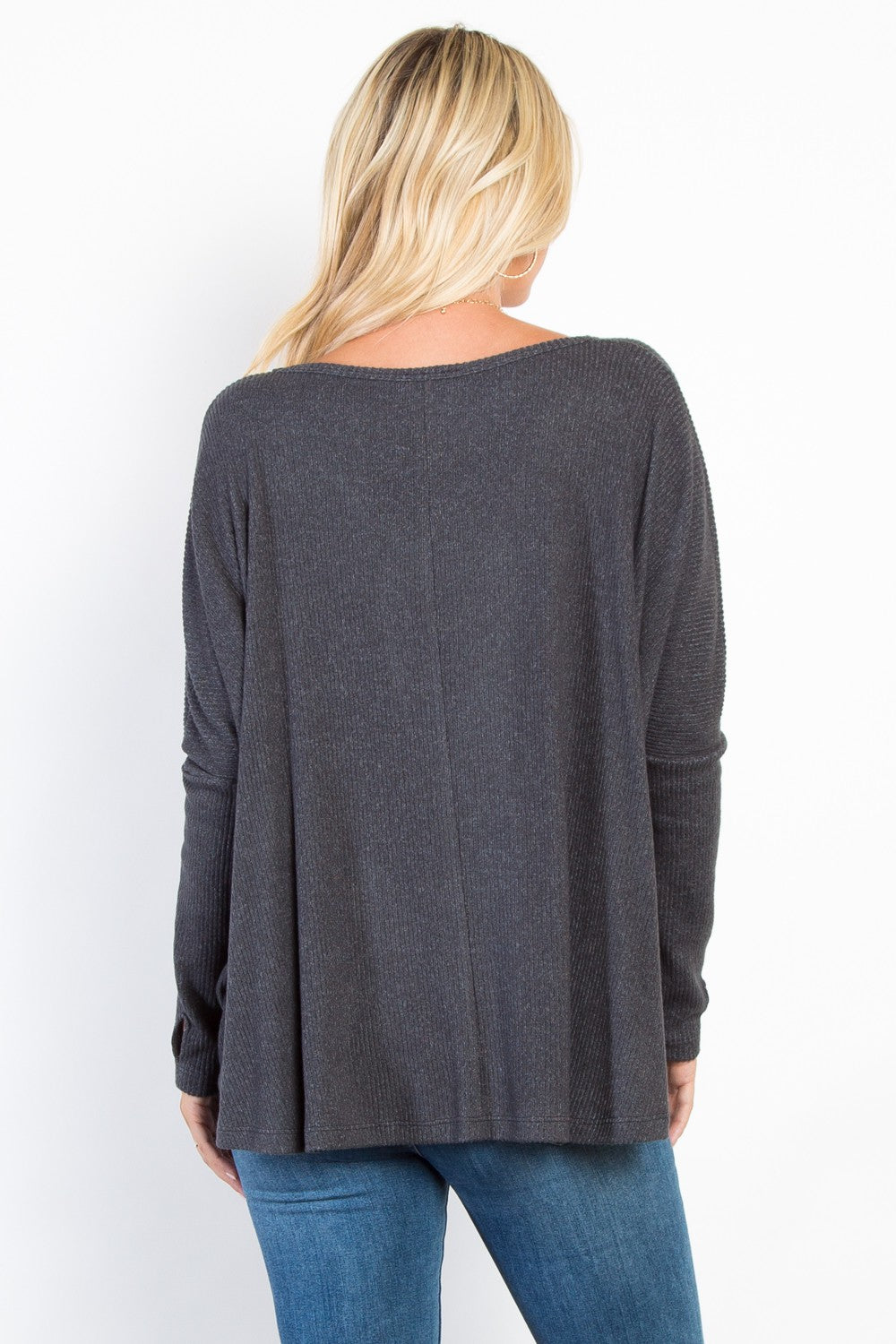 Plus Size Brushed Ribbed Top