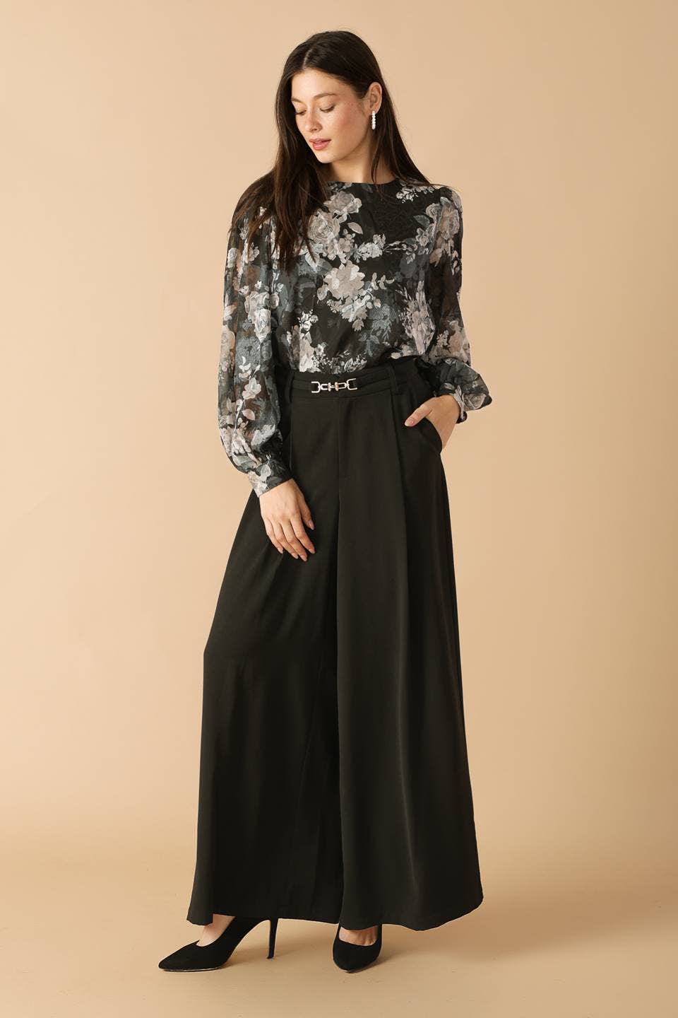 Davinee Wide Leg Pant w/Belt