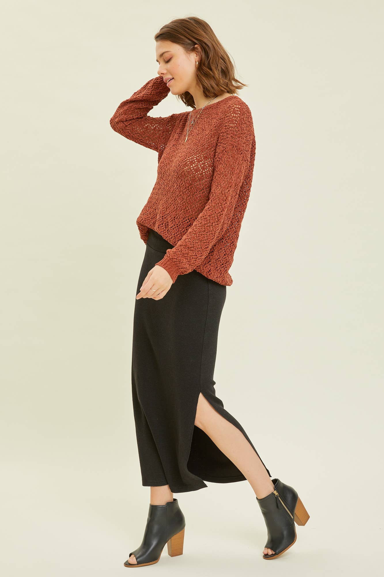 Curvy Chenille Sweater - Multiple Colors