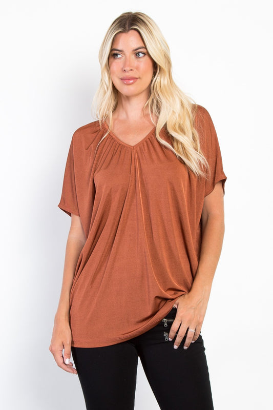 Plus Size Spice Slinky Dolman Top