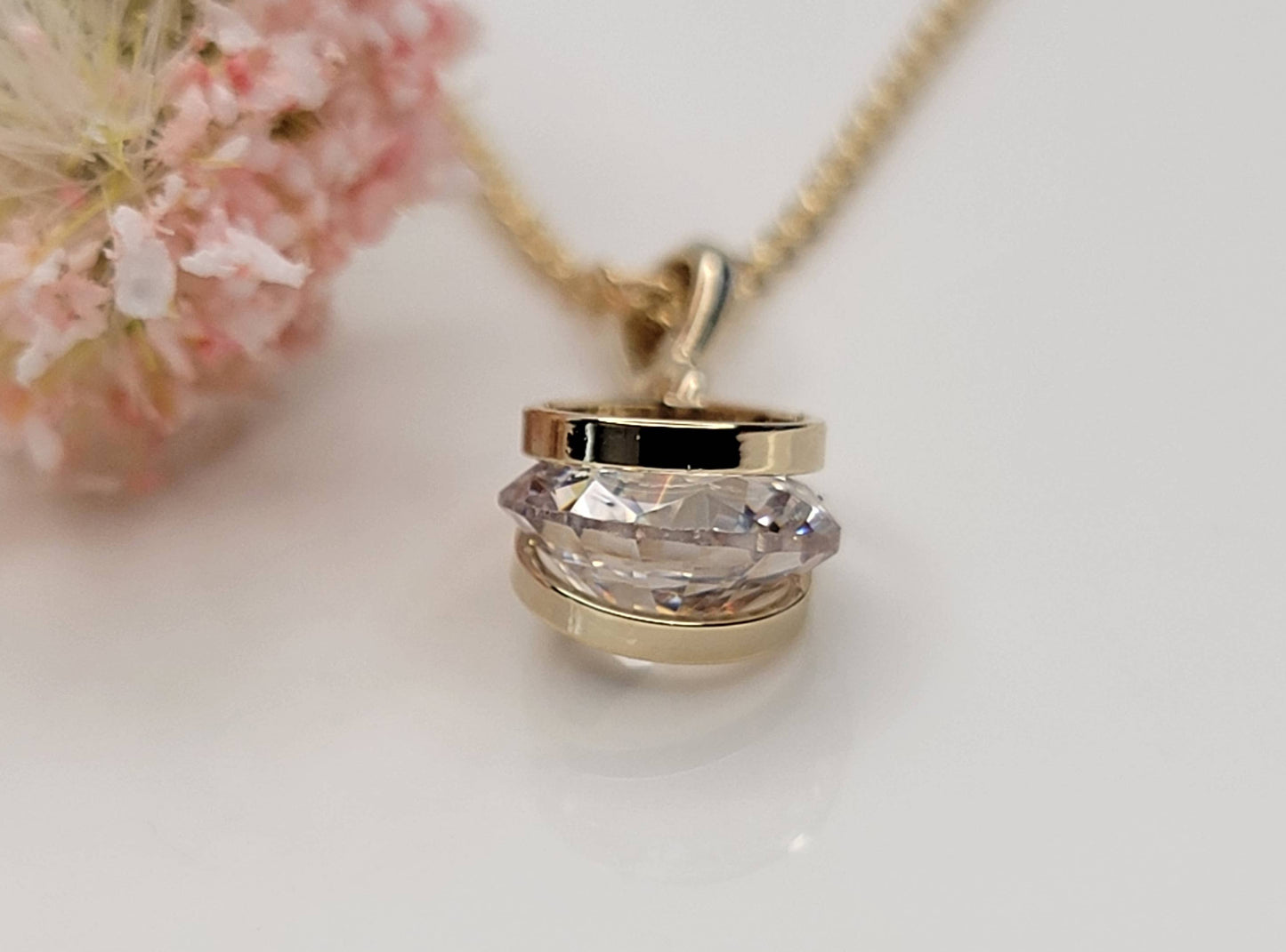 CZ Diamond Cut Necklace