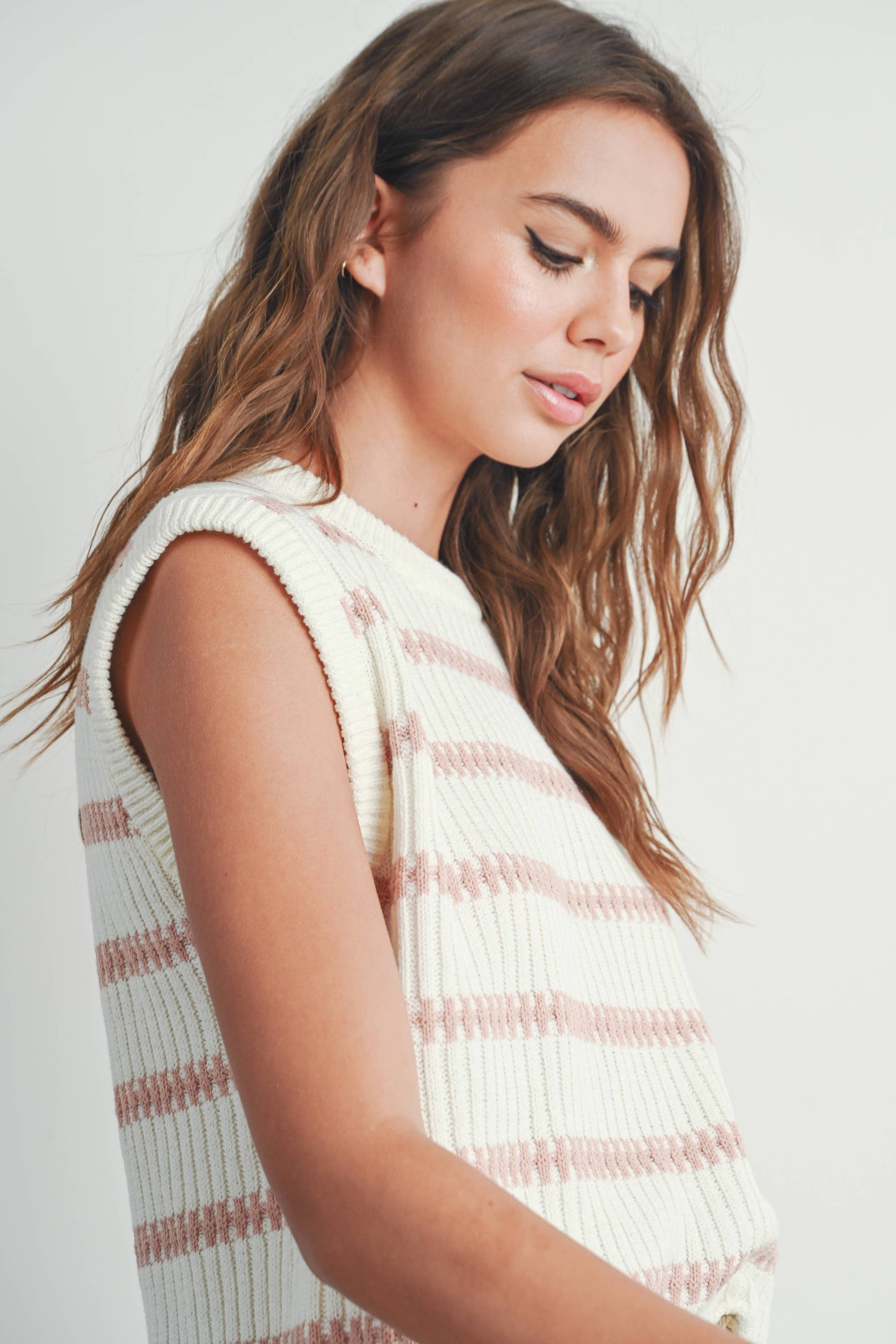 Brooke Crew Neck Striped Sweater