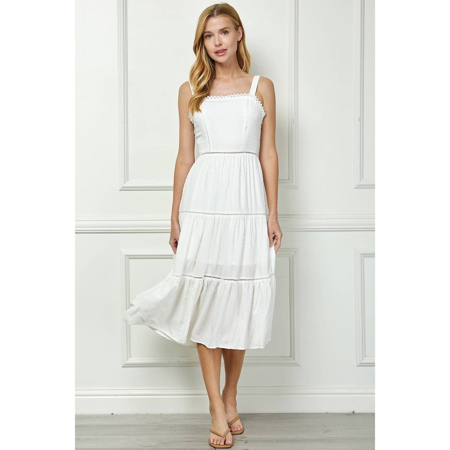 Micah TIered Dress with Back Bow S-XL