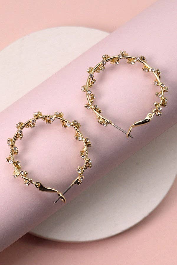 Rhinestone Wrap Hoops