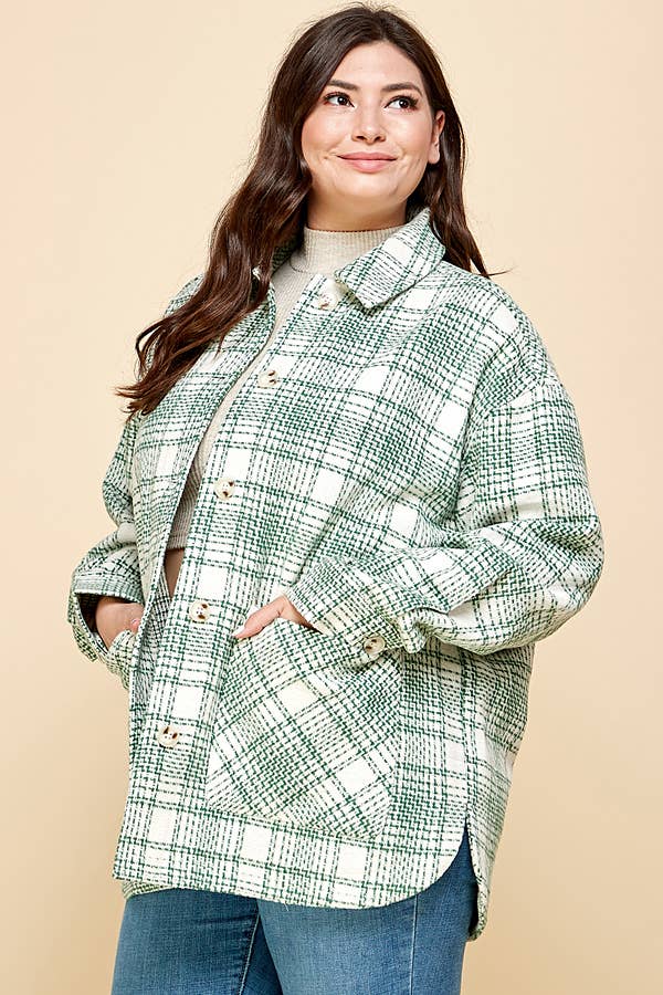 Curvy Plaid Shacket