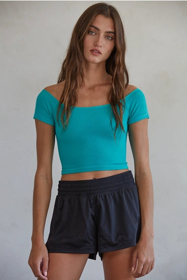 Carlee Off Shoulder Crop - Multiple Colors