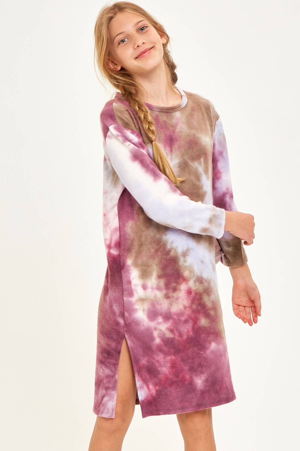 Girl's Tie Dye Print Dress