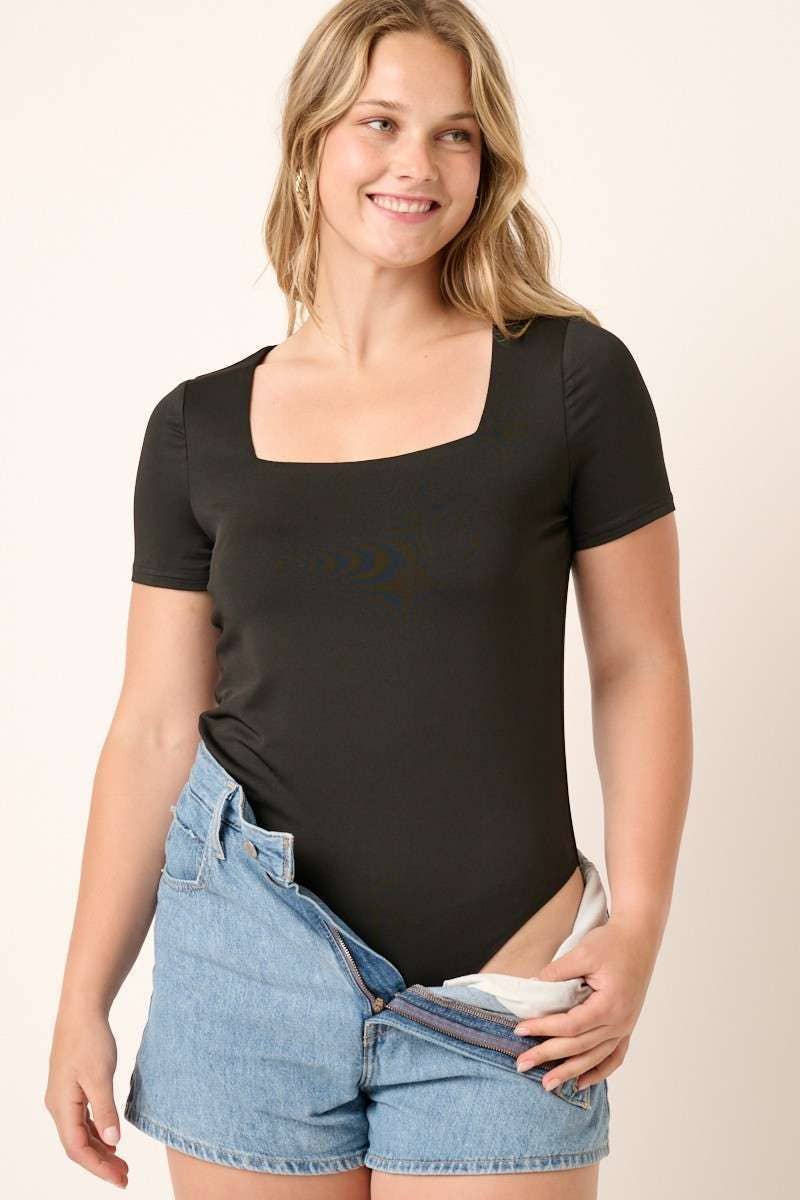 Curvy Square Neck Bodysuit
