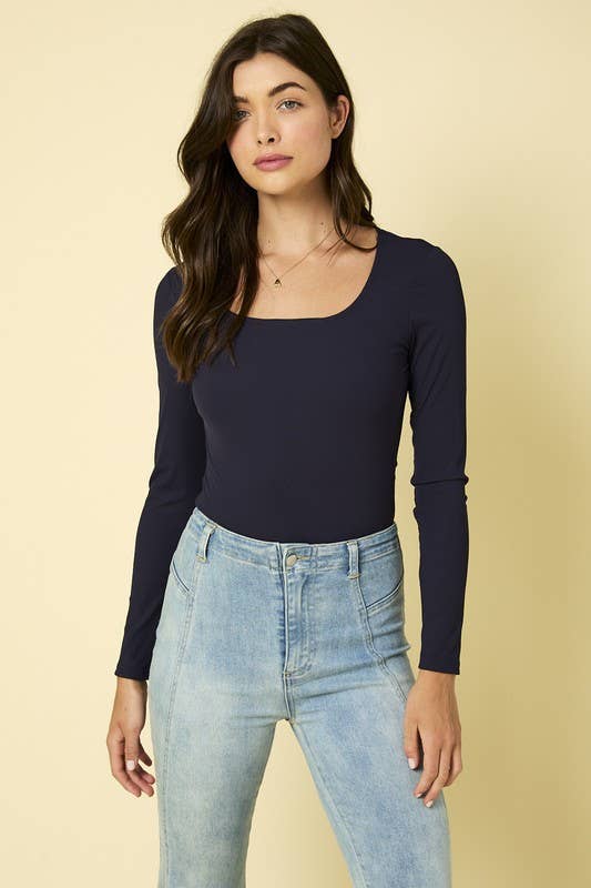 Juniper Long Sleeve Square Neck Bodysuit