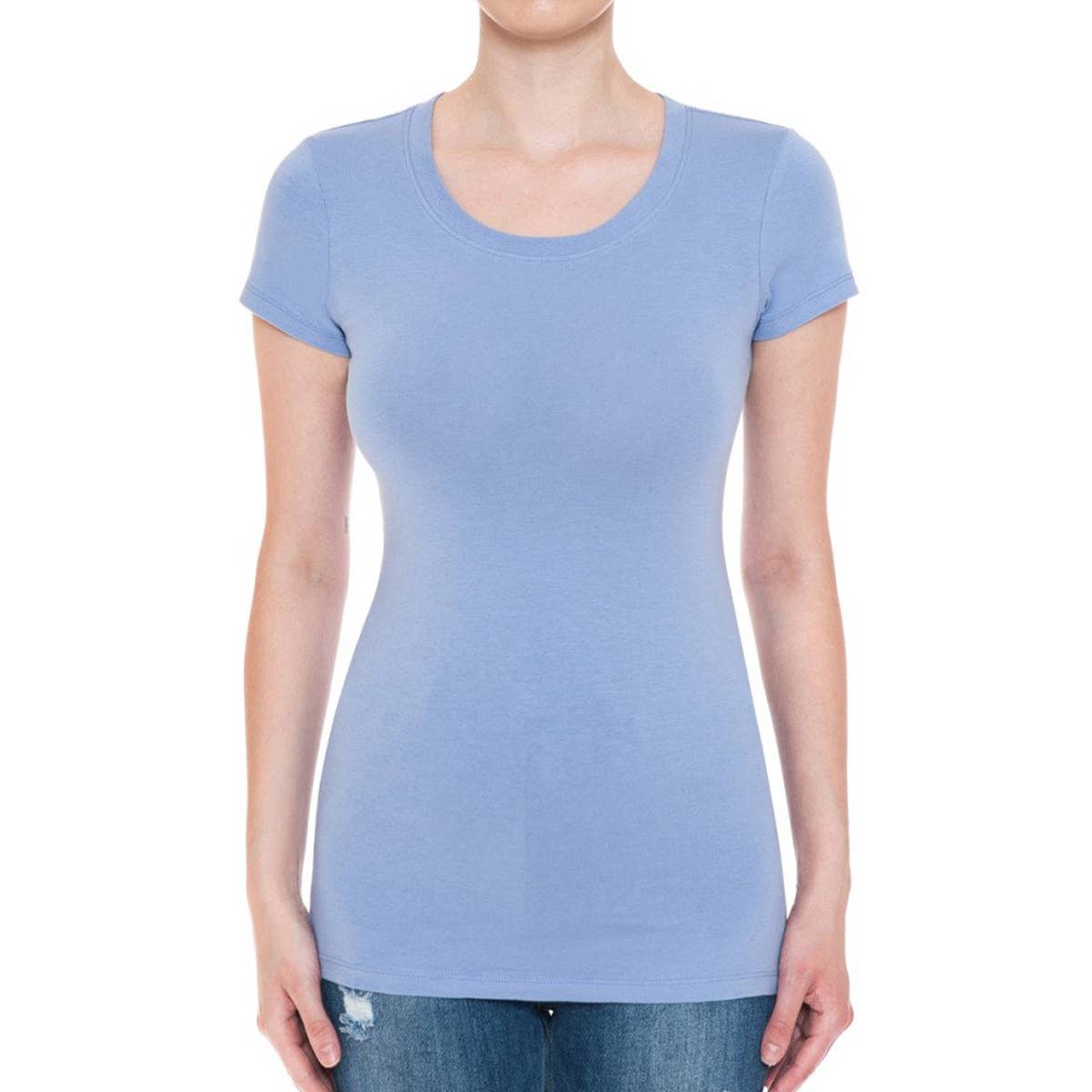 Round Neck Basic Tee - Multiple Colors