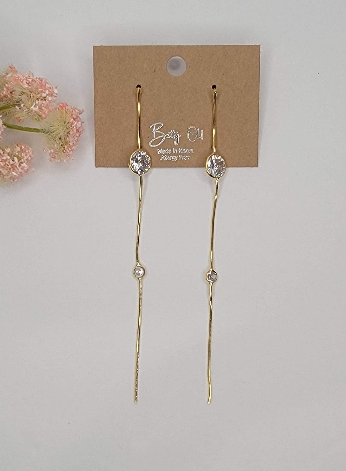 CZ Dangle Earrings - Multiple Colors