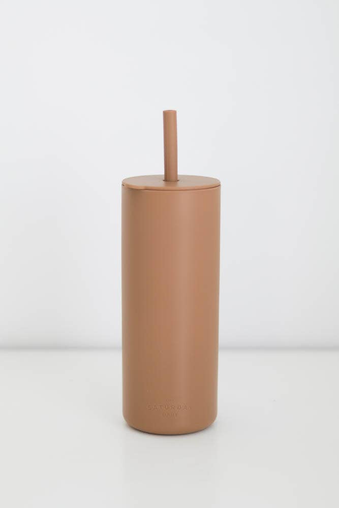 Minimalist Silicone Straw Cup - Multiple Colors