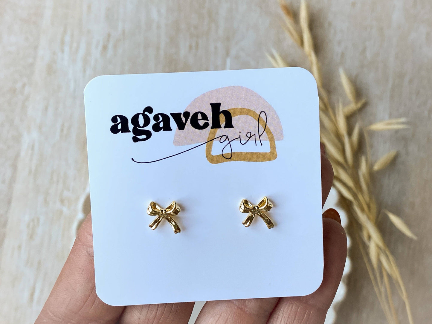 Gold Bow Earrings