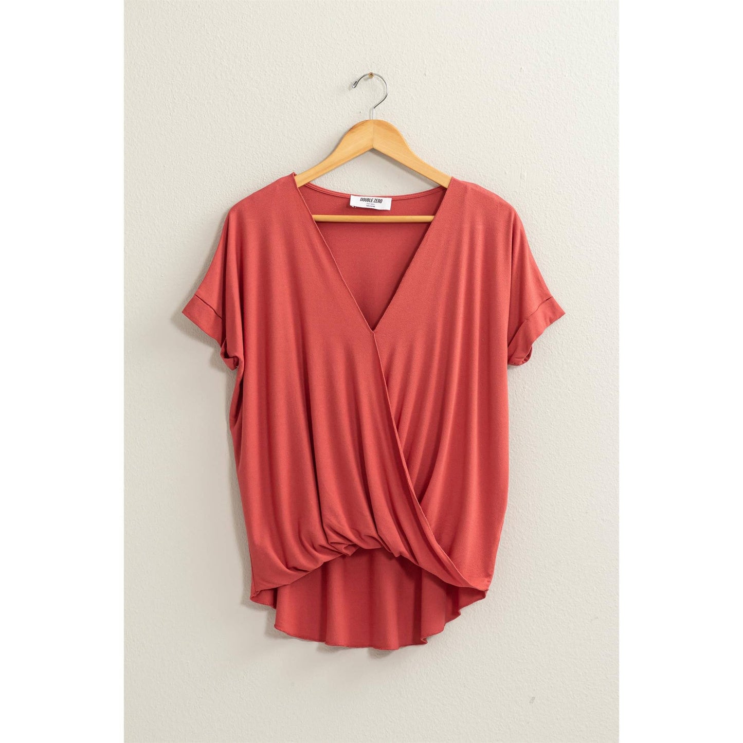 Short Sleeve Surplice Top