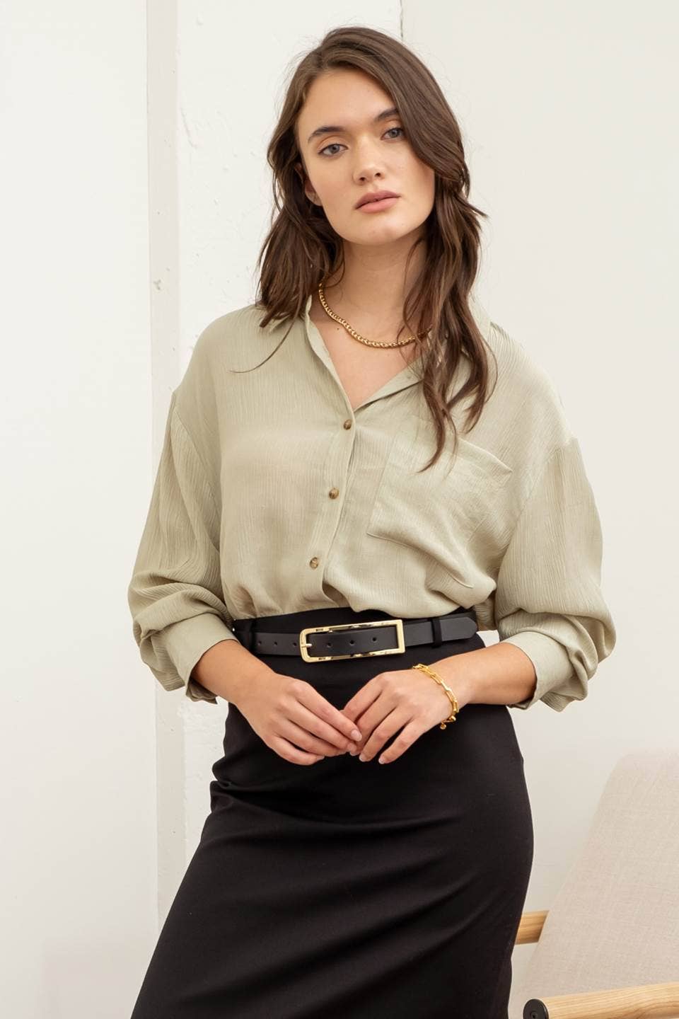 Alexandra Textured Button Down - Multiple Colors