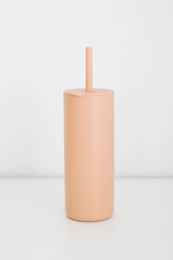 Minimalist Silicone Straw Cup - Multiple Colors