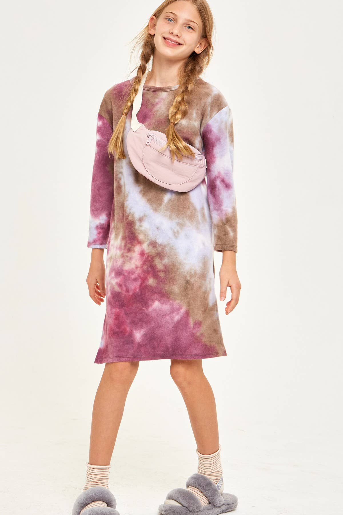 Girl's Tie Dye Print Dress