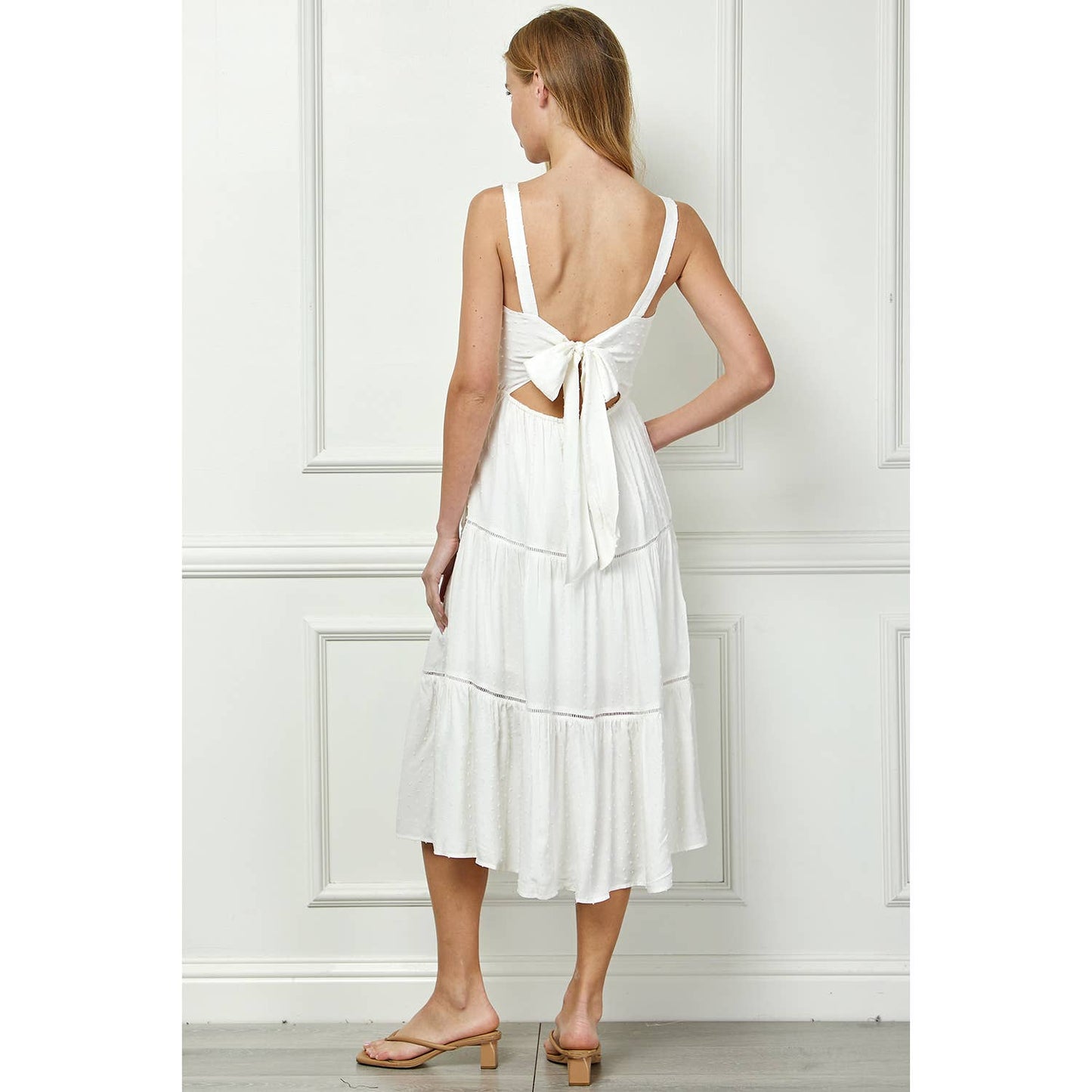 Micah TIered Dress with Back Bow S-XL