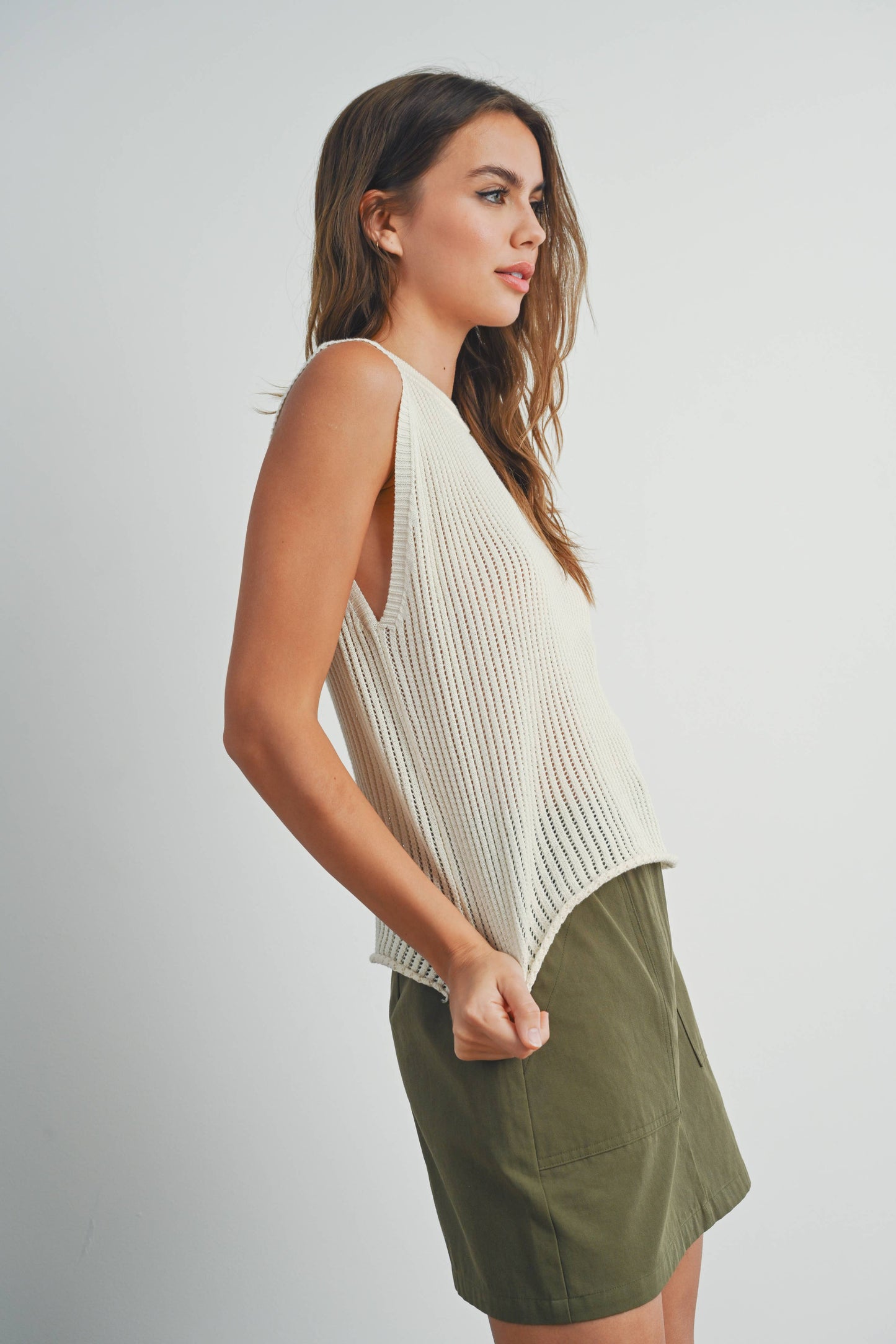 Birdie Rib Knit Sweater Vest - Multiple Colors