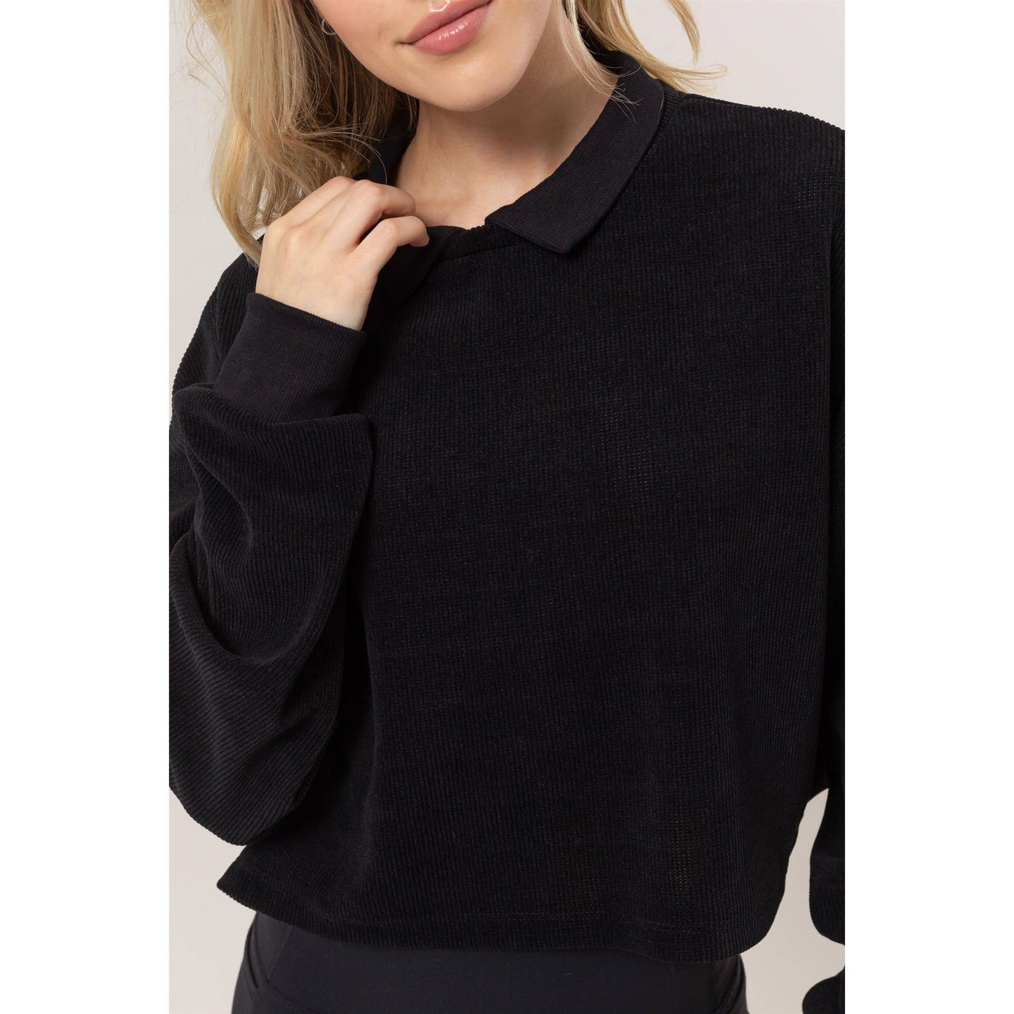 Hadley Collared Rib Knit Top