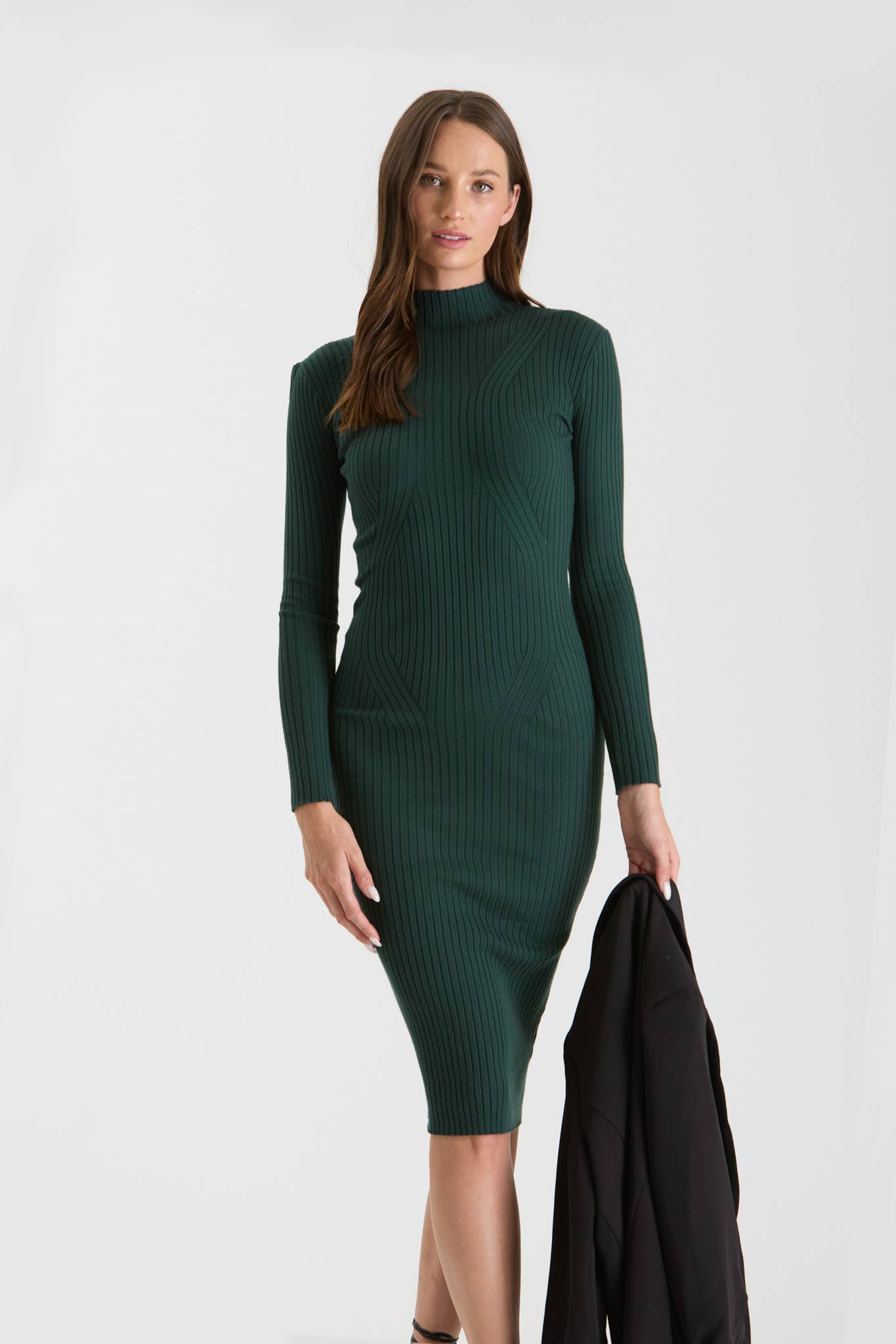 Morgan Mock Neck Midi - Multiple Colors