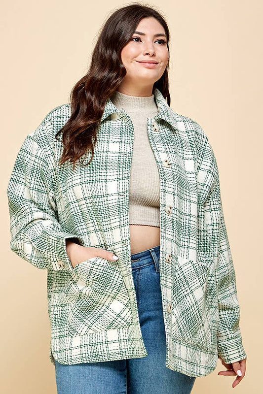 Curvy Plaid Shacket