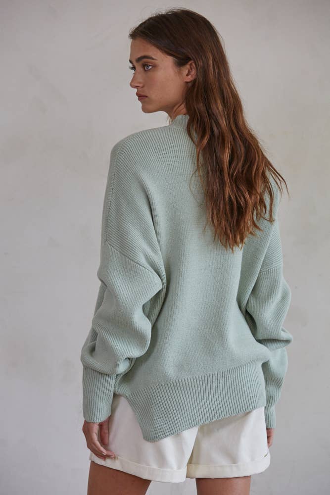 Pistachio Chunky Oversized Sweater