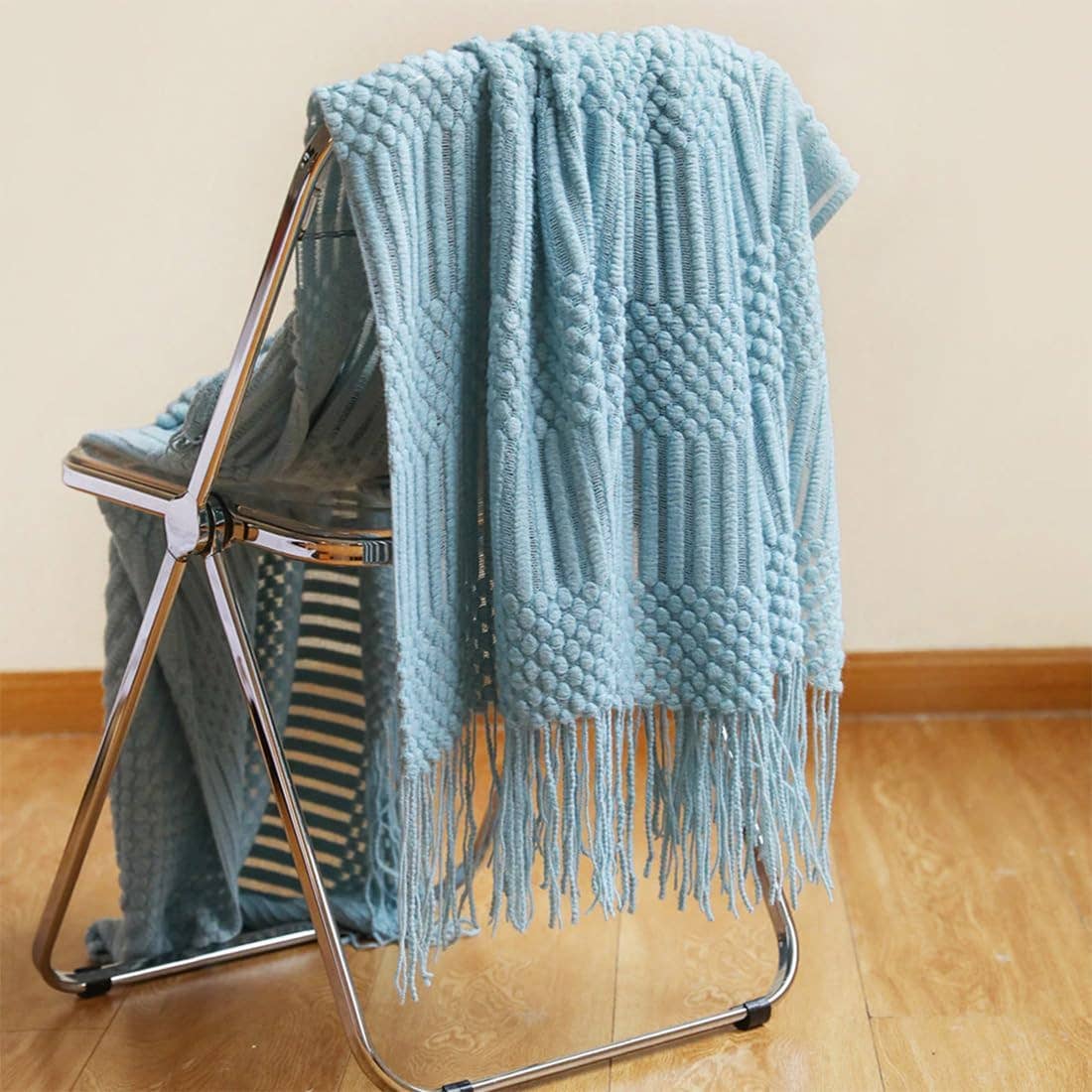 Waffle Stripe 50x60 Inch Throw Blanket - Multiple Colors