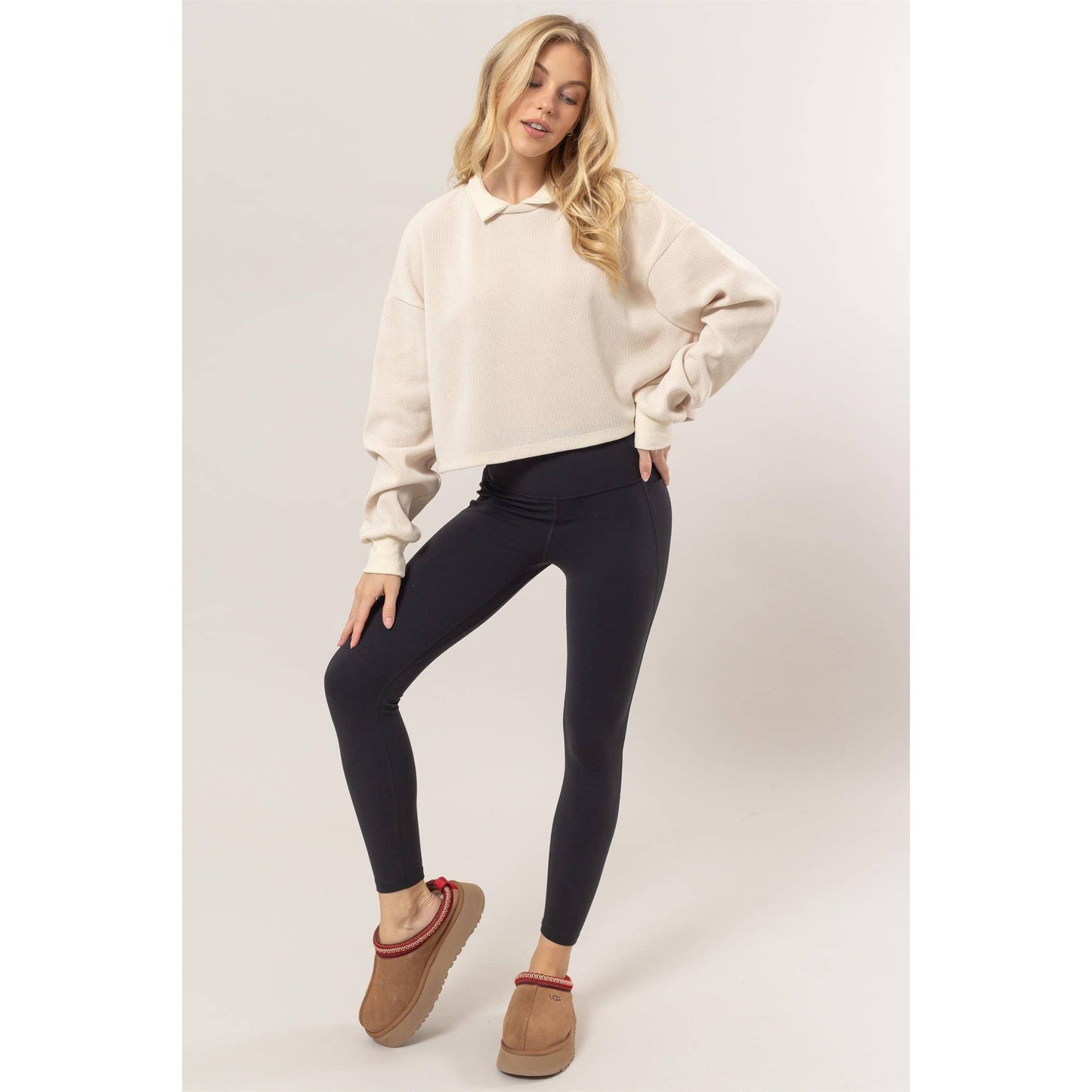 Hadley Collared Rib Knit Top