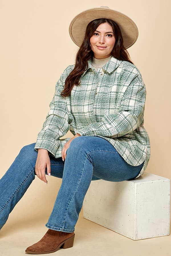 Curvy Plaid Shacket