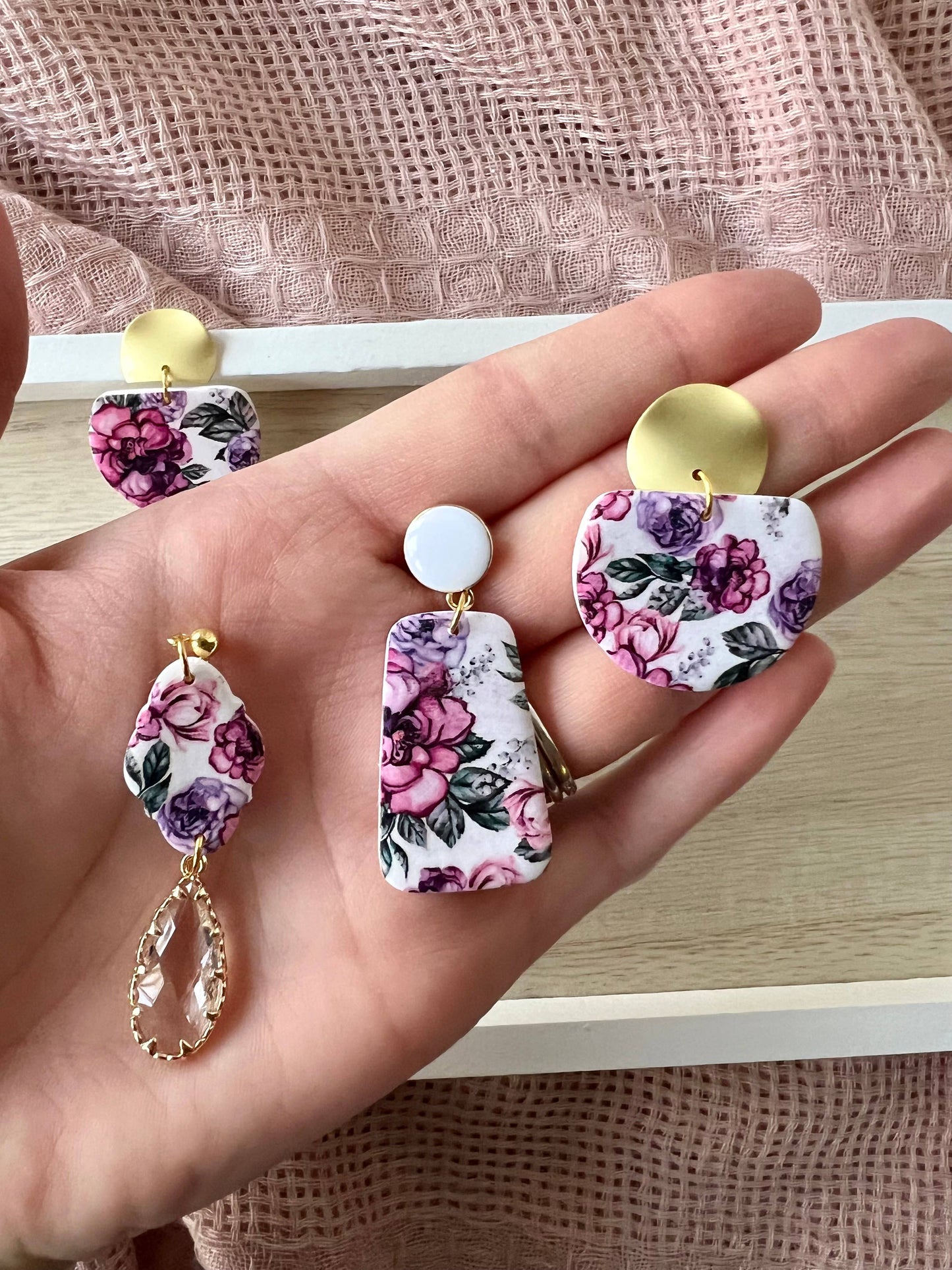 Floral Clay Earrings