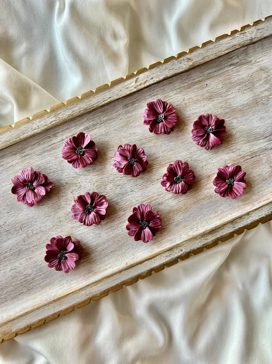 Realistic Floral Stud Earrings