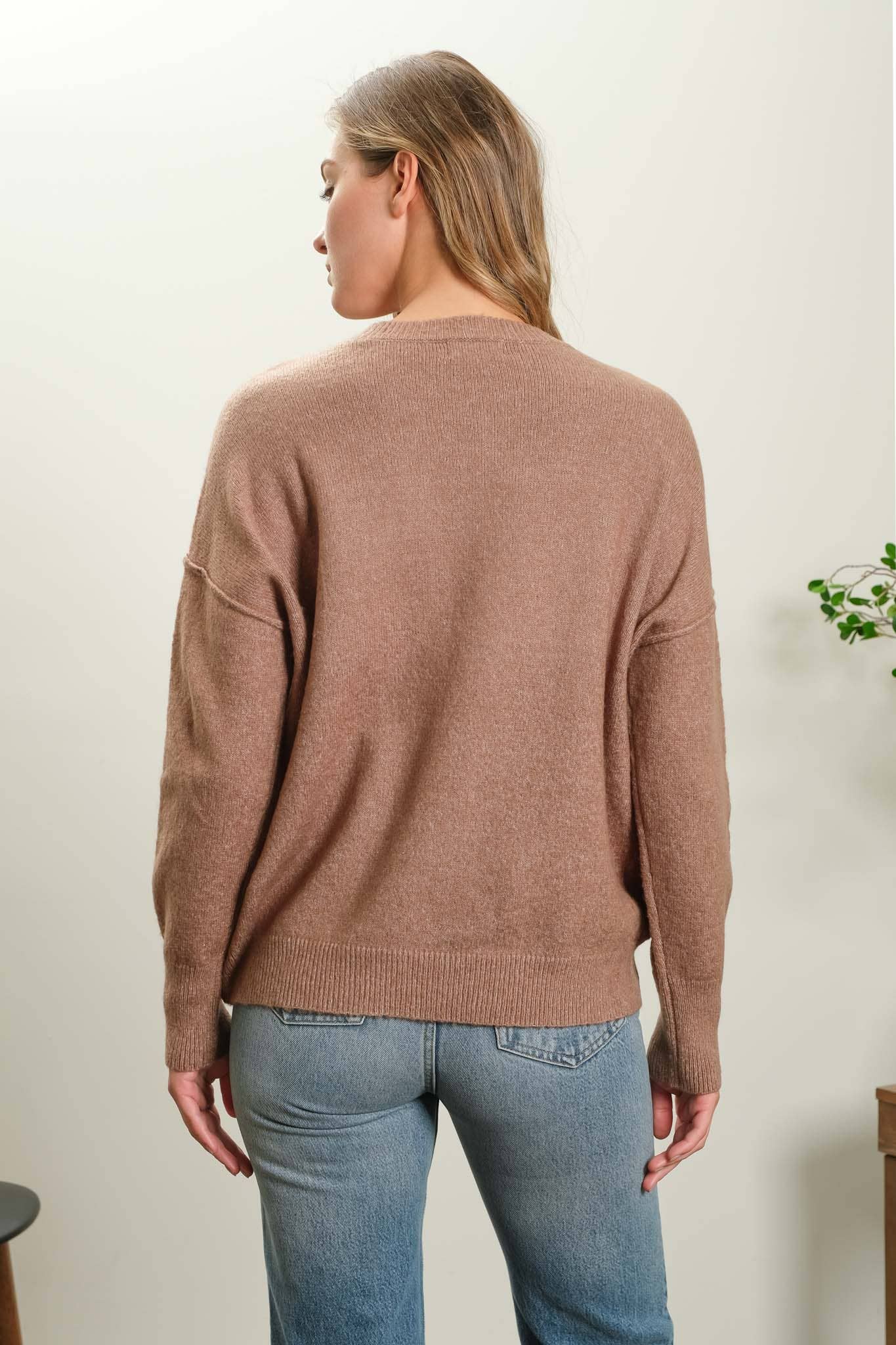 Simone Front Seam Sweater - Multiple Colors