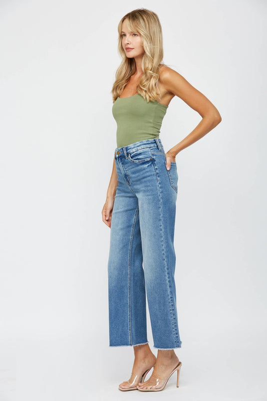 Jaylee Festival Stretch Wide Leg Jeans